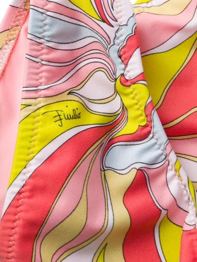 Shop Emilio Pucci Rivera Print Halterneck Bikini In 065 Rosa/lime