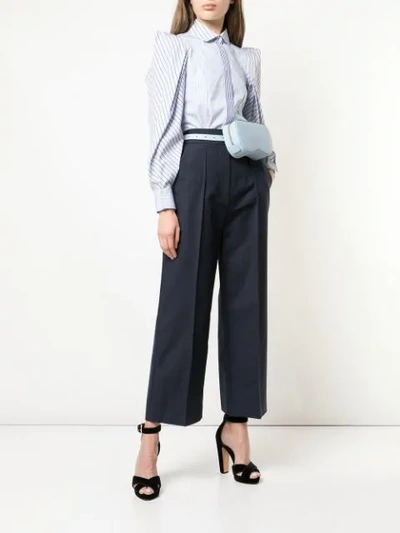 Shop Dice Kayek High-waisted Trousers In Blue