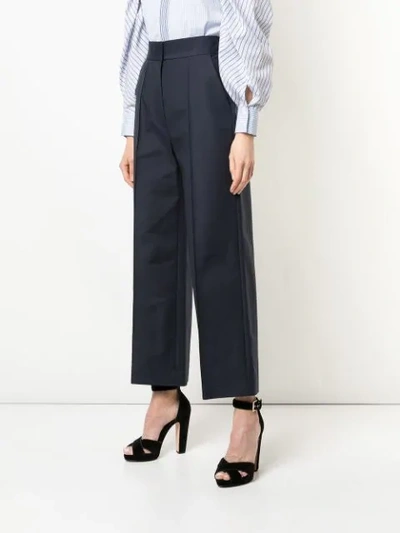 Shop Dice Kayek High-waisted Trousers In Blue