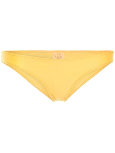 Shop Duskii Classic Bikini Briefs In Yellow