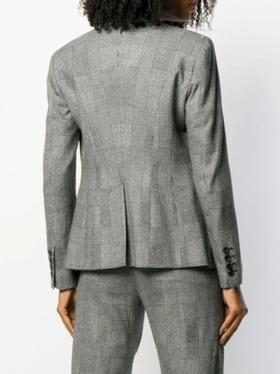 Shop Dondup Prince Of Wales Check Blazer In Black