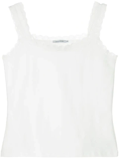 Shop Guild Prime Lace Trim Vest Top In White