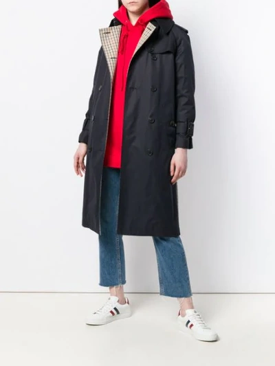 MACKINTOSH INK COLOUR BLOCK COTTON TRENCH COAT LM-062BS/CB - 蓝色