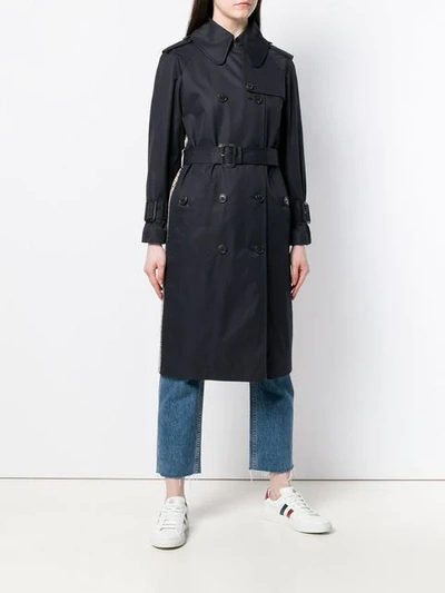 Shop Mackintosh Ink Colour Block Cotton Trench Coat Lm-062bs/cb In Blue