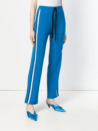 Shop N°21 Side-stripe Tracksuit Pants In Blue