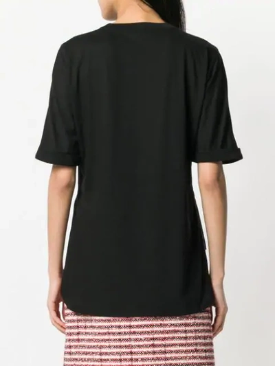 Shop Fendi Sequined Logo T-shirt - Black