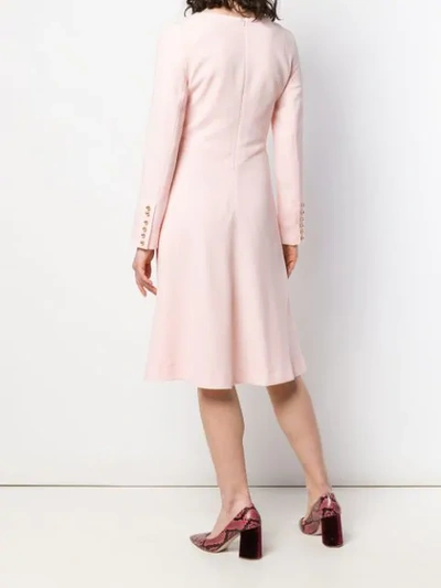 Shop Goat Helena Flared Midi Dress In Pink