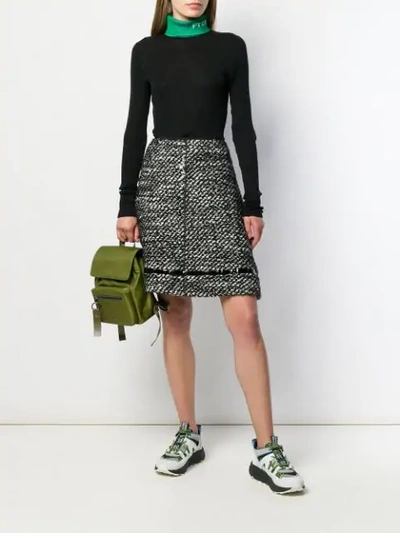Pre-owned Prada 1990's A-line Short Skirt In Black