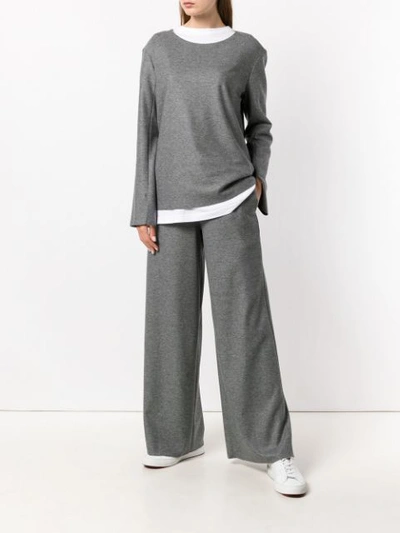 Shop Barena Venezia Oversized Sweater In Grey