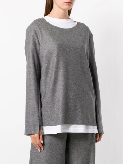 Shop Barena Venezia Oversized Sweater In Grey