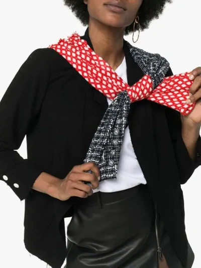 Shop Tiger In The Rain Repurposed Chanel Blazer With Tie In Black