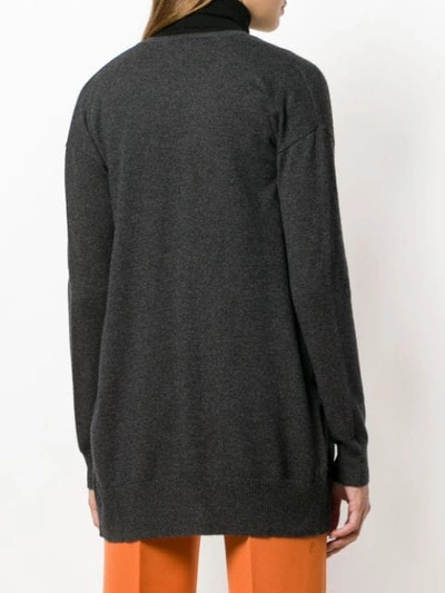 Shop Allude Cashmere Cardigan In Grey