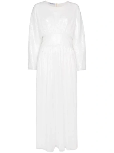 Shop Deitas Hermine Sequin-embellished Midi Dress In White