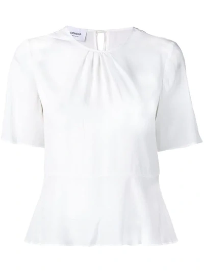 Shop Dondup Flared Short-sleeve T-shirt In White