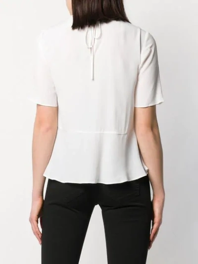 Shop Dondup Flared Short-sleeve T-shirt In White