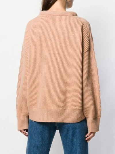 Shop Circus Hotel Ribbed Knit Sweater In Neutrals