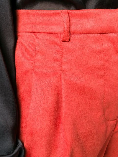 Shop Philosophy Di Lorenzo Serafini Tailored Turn Up Shorts In Red