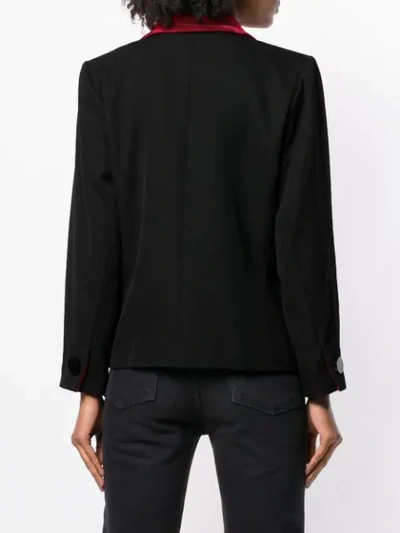 Pre-owned Saint Laurent Yves  Vintage 古着宽翻领西装夹克 - 黑色 In Black