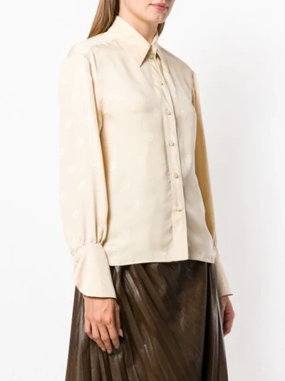 Shop Chloé Embroidered Shirt In Neutrals