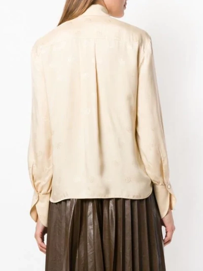 Shop Chloé Embroidered Shirt In Neutrals