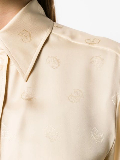 Shop Chloé Embroidered Shirt In Neutrals