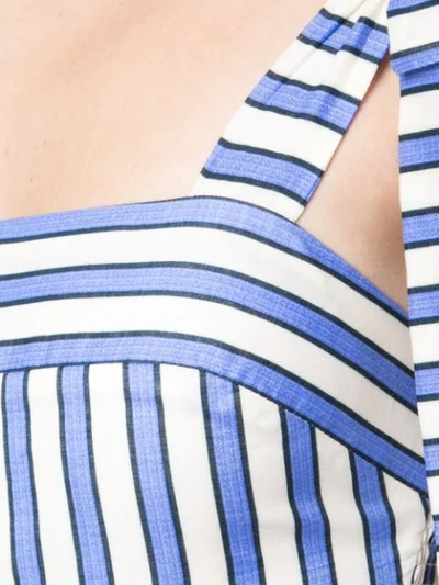 Shop Zimmermann Striped Tiered Maxi Dress In Blue