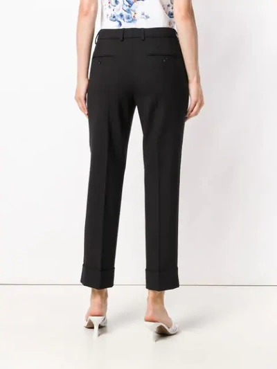 Shop Incotex Straight Cut Trousers In Black