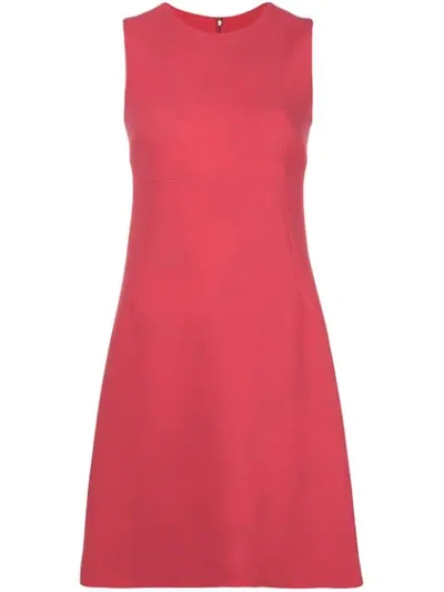 Shop Dolce & Gabbana Tailored Shift Mini Dress In Pink