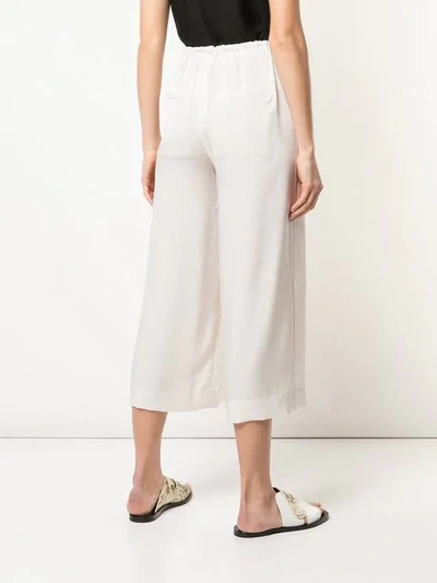 Shop Vince Cropped Palazzo Pants In White