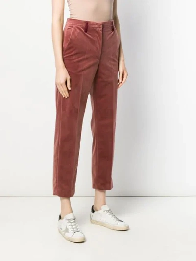 Shop Golden Goose Cropped Trousers In Brown