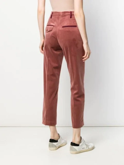 Shop Golden Goose Cropped Trousers In Brown