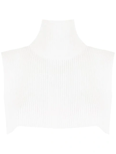 Shop Gloria Coelho Knitted Collar In White