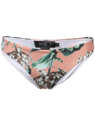 Shop Patbo Botanica Print Bikini Bottom In Neutrals