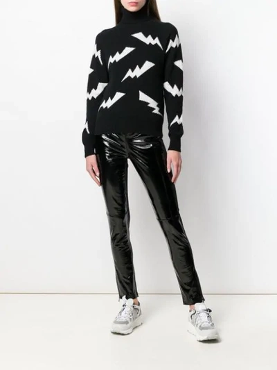 Shop P.a.r.o.s.h Lighting Bolt Jumper In Black