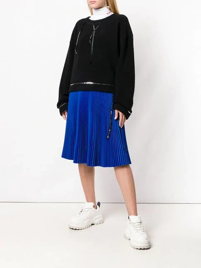 Shop Maison Margiela Pleated Skirt In Blue