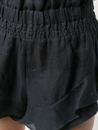 Shop Isabel Marant Frilly Shorts - Black