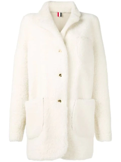 Shop Thom Browne Reversible Sack Jacket In White
