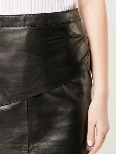 Shop Givenchy Mini Leather Skirt In Black