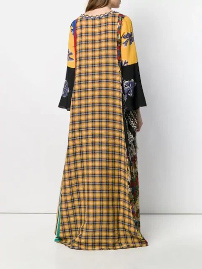 Shop Anjuna Patchwork Flared Maxi Dress In Yellow