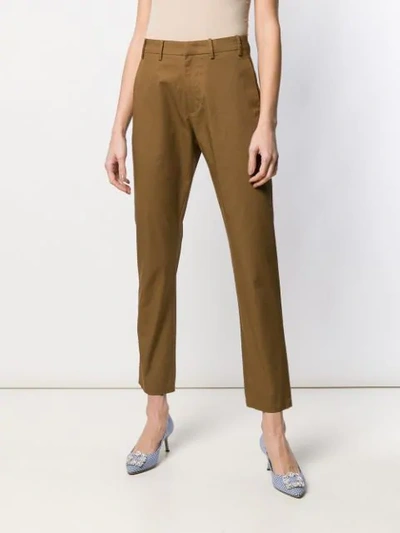 Shop N°21 Slim-fit Tailored Trousers In Brown