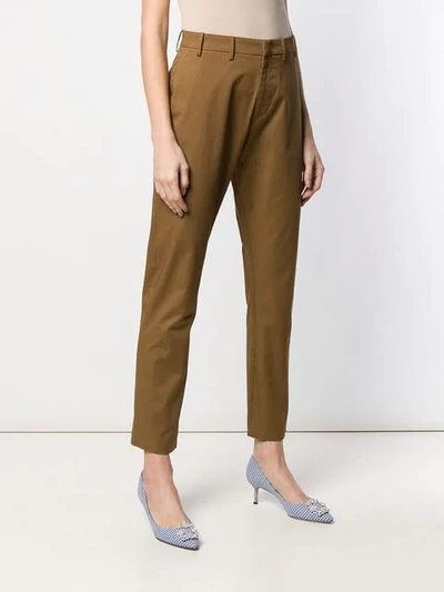 Shop N°21 Slim-fit Tailored Trousers In Brown