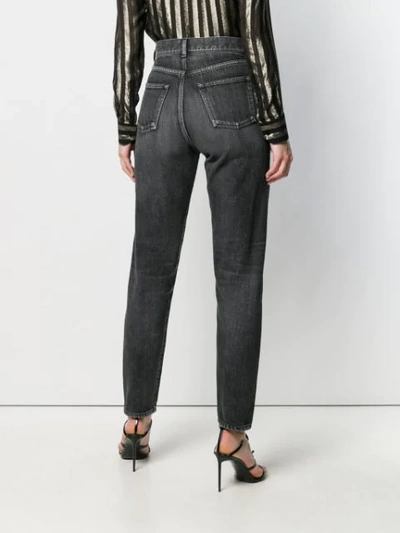 Shop Saint Laurent High-rise Boyfriend Jeans In Black