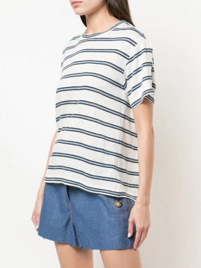 Shop Derek Lam 10 Crosby Striped T-shirt In Grey
