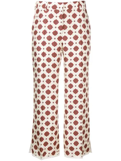 Shop Alberto Biani Cropped Trousers In Neutrals