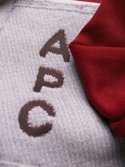 A.P.C. CONTRAST LOGO SWEATSHIRT - 红色