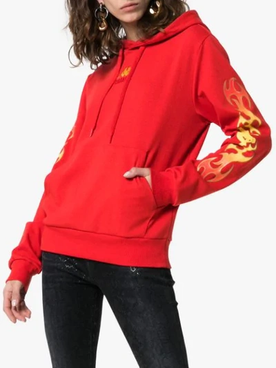 Shop Charm's X Kappa Flame Print Stretch In Red