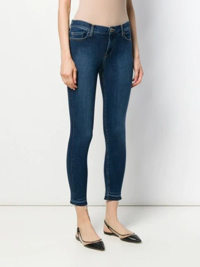 Shop Pinko Cropped Skinny Jeans In Blue