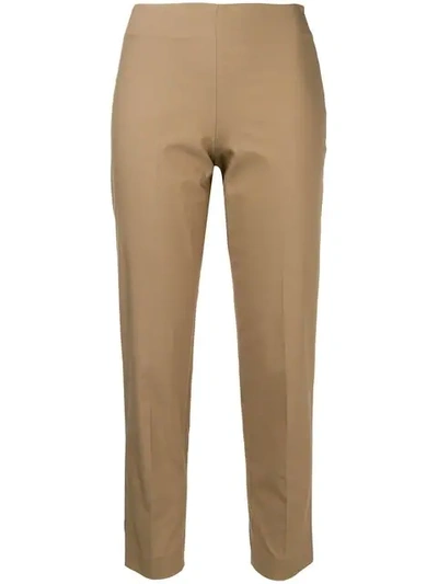 Shop Brunello Cucinelli Cropped Slim Trousers In Neutrals