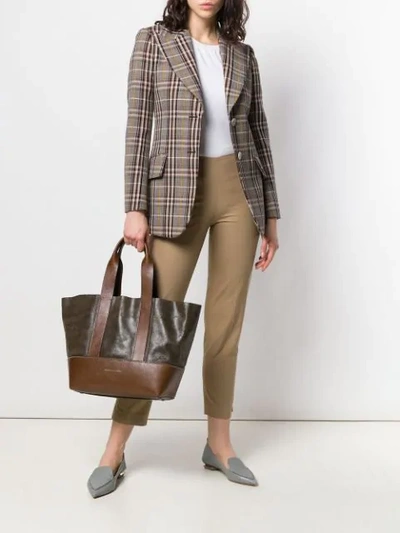 Shop Brunello Cucinelli Cropped Slim Trousers In Neutrals