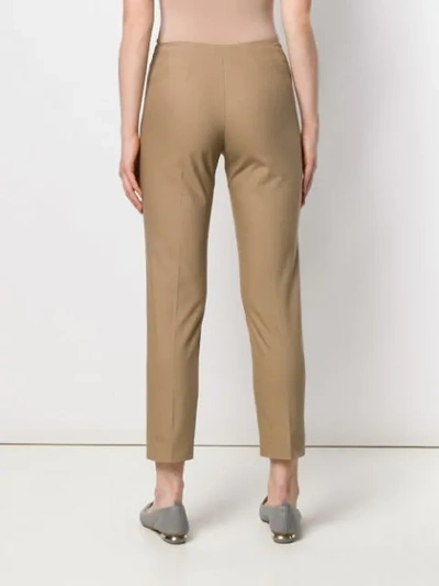 Shop Brunello Cucinelli Cropped Slim Trousers In Neutrals